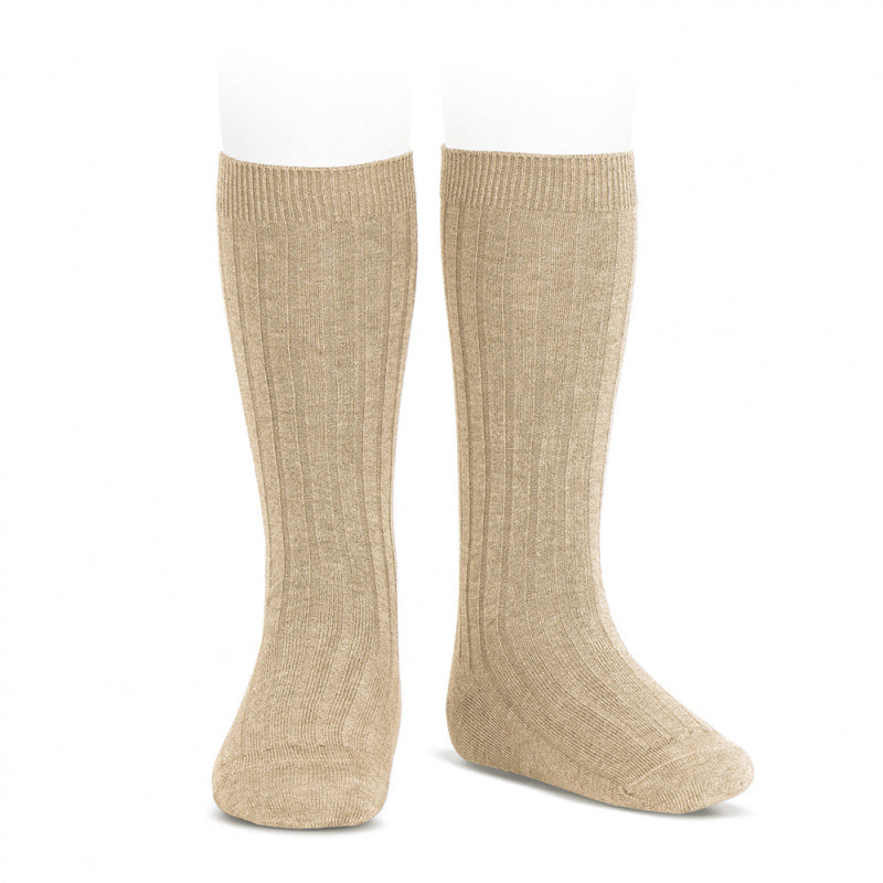 Condor Basic Rib Knee Socks Turron